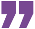 Two large purple closing quotation marks.